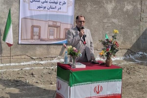 احداث ۳۵۰ واحد مسکونی طرح نهضت ملی مسکن در گناوه آغاز شد