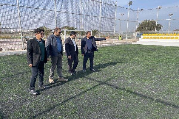 زمین چمن مصنوعی جزیره خارگ بازسازی شد