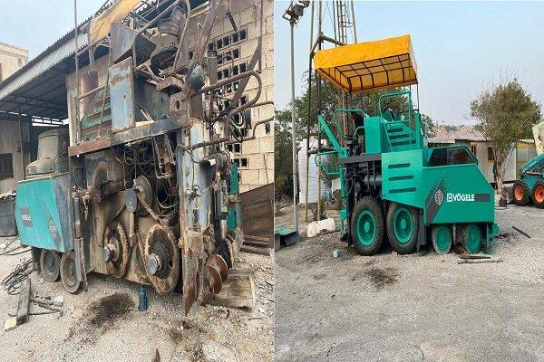 تعمیرات اساسی ماشین آلات سنگین شهرداری خارگ با توان داخلی